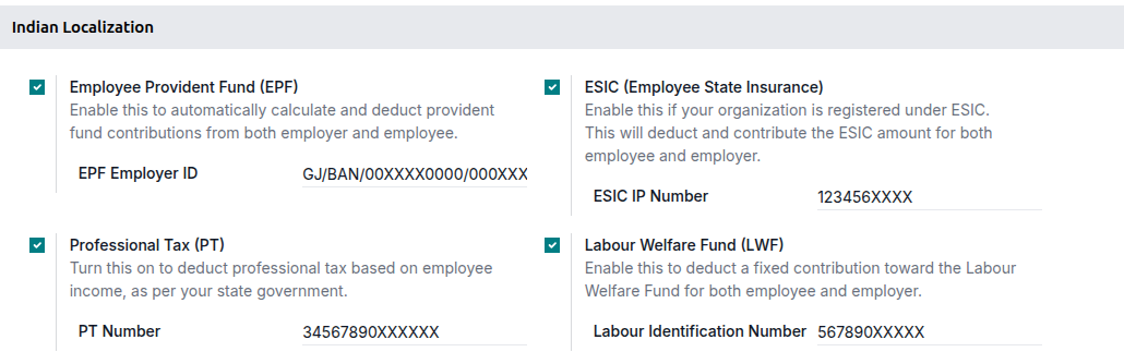 Indian Localization Settings