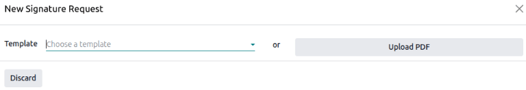Sample of the New Signature Request pop-up window in the Rental app.