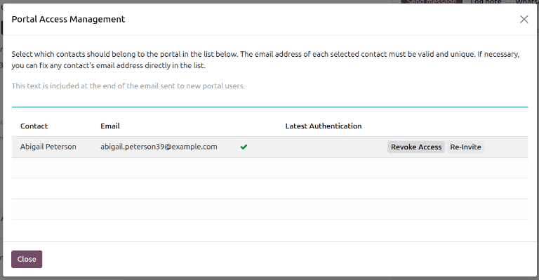 Revoke access from a user.