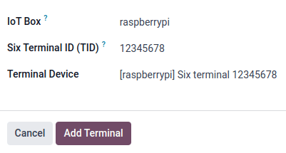 Configuring the Terminal ID for the SIX payment terminal
