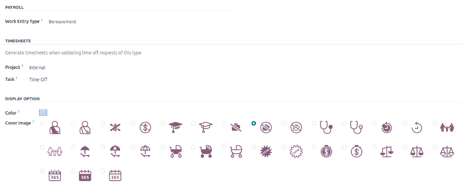 The lower half of the time off type form, with all the information filled out for sick time off.